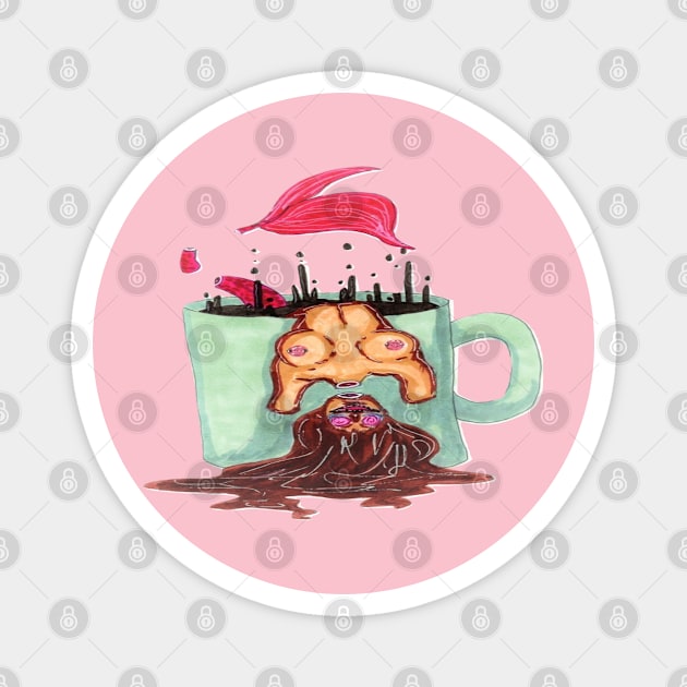 caffeine Magnet by nannonthehermit